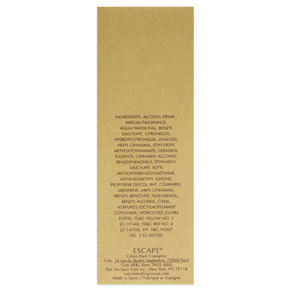 Escape by Calvin Klein for Women - 3.4 oz EDP Spray - Picture 6 of 6